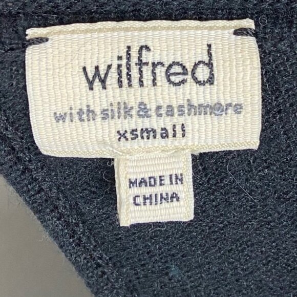 Aritzia Wilfred Cashmere Silk Knit Sweater Black Size XS Back‎ Cut Out Cocette - Picture 3 of 7